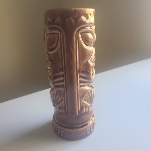 VINTAGE LUAU HUT Ceramic Double Sided Tiki Mugs Hawaii - Picture 2 of 5